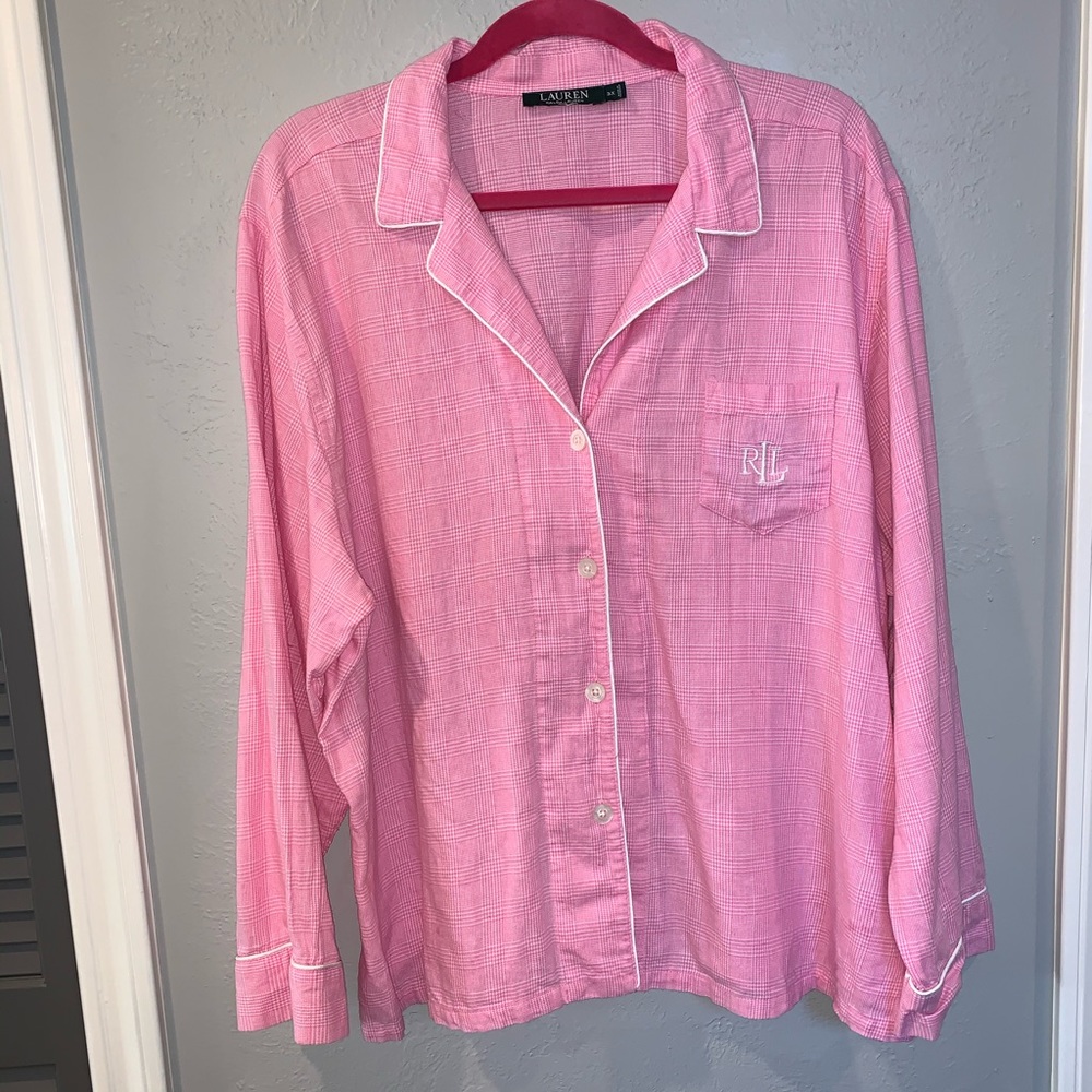 Ralph Lauren Pink Flannel Sleep Shirt